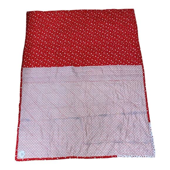 Patchwork Quilted Reversible Coverlet Handmade Large 50”X70” Perfect Throw Size - Picture 7 of 10